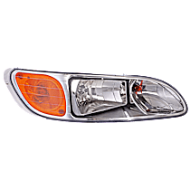 Passenger Side Headlight, with Bulb, Halogen, Clear Lens, Base Model