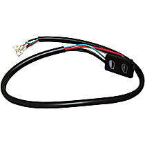 Front or Rear, Driver or Passenger Side Window Switch Black 1 Button