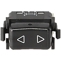 Front, Driver or Passenger Side Window Switch, Black, 1-Button