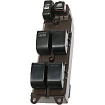 Front, Driver Side Window Switch, Black, 6-Button, 4 Cyl., 1.8L Engine