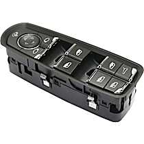 Front, Driver Side Window Switch, Black