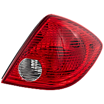 Passenger Side Tail Light, With bulb(s), Halogen, Clear and Red Lens