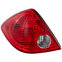 Driver Side Tail Light, With bulb(s), Halogen, Clear and Red Lens