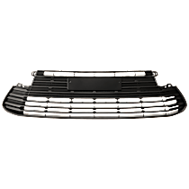 Front, Center Bumper Grille, Textured Gray, CAPA Certified