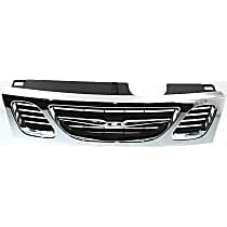Upper Grille Assembly, Chrome Shell with Painted Black Insert