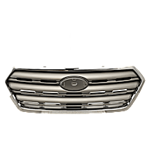 Upper Grille Assembly, Painted Silver Shell with Gray Insert