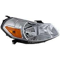 Passenger Side Headlight, Without bulb(s), Halogen, Clear Lens