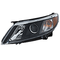 Driver Side Headlight, with Bulb, Halogen, Clear Lens, CAPA Certified