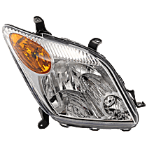 Passenger Side Headlight, without Bulb, Halogen, Clear Lens, Base Model