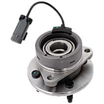Front, Driver or Passenger Side Wheel Hub, 4-Wheel ABS, with 4 Stud Hub, 4 Lugs, With Bearing, With Sensor