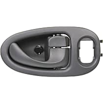 Front or Rear, Passenger Side Gray Interior Door Handle, With door lock button, Sport Utility