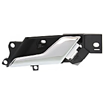 Front or Rear, Passenger Side Chrome Interior Door Handle, Without Door Lock Hole