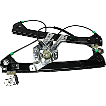 Front, Passenger Side Window Regulator, Power, With One Touch Feature