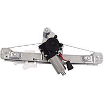 Rear, Driver Side Power Window Regulator, With Motor