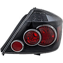 Passenger Side Tail Light, without Bulb, Halogen, Clear and Red Lens