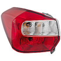 Driver Side Tail Light, With bulb(s), Halogen, Clear and Red Lens, Wagon