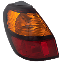 Driver Side, Outer Tail Light, With bulb(s), Halogen, Amber and Red Lens, Wagon