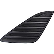 Front, Driver Side Fog Light Cover, Black