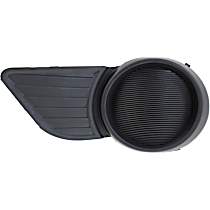 Front, Driver Side Fog Light Cover, Black