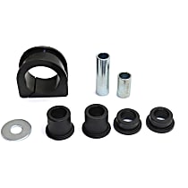 Steering Rack Bushing - Black, Rubber, Direct Fit, Kit