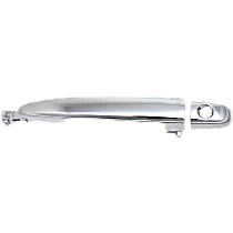 Front, Driver Side Exterior Door Handle, Chrome, With Key Hole, Without Push Button Start