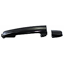 Rear, Driver Or Passenger Side Exterior Door Handle, Smooth Black, Without Key Hole