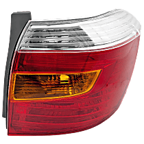 Passenger Side Tail Light, without Bulb, Halogen, Amber, Clear and Red Lens, Sport Model, Japan Built Vehicle