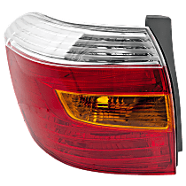 Driver Side Tail Light, without Bulb, Halogen, Amber, Clear and Red Lens, Sport Model, Japan Built Vehicle