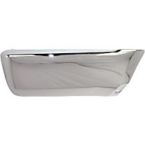 Rear, Passenger Side Bumper End, For Models Without Fender Flares, Chrome, Steel