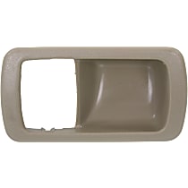 Front or Rear, Passenger Side, Interior, Door Handle Trim, Plastic, Beige