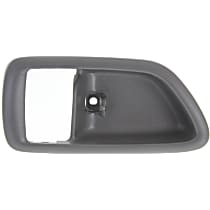 Front or Rear, Passenger Side, Interior, Door Handle Trim, Plastic, Gray
