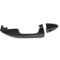Front, Driver Side Smooth Black Exterior Door Handle, With Key Hole, For Models Without Smart Entry System