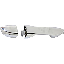 Front, Passenger Side Chrome Exterior Door Handle, Without Key Hole