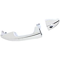 Front, Driver Side Chrome Exterior Door Handle, With Key Hole