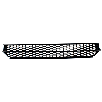 Front, Center Bumper Grille, Textured Gray, CAPA CERTIFIED