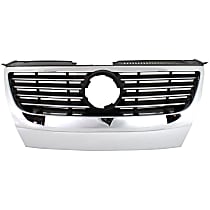 Upper Grille Assembly, Chrome Shell with Black Insert