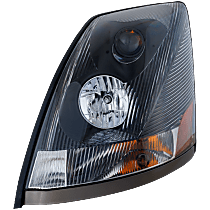 Driver Side Headlight, With bulb(s), Halogen, Clear Lens, Black Interior