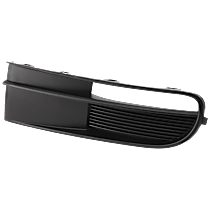 Front, Driver Side Fog Light Cover, Black, For Models Without Foglamps and Chrome Molding
