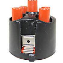Distributor Cap - Black and orange, Direct Fit, Sold individually