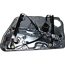 Front, Driver Side Window Regulator, Power, With Panel