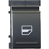 Rear, Driver or Passenger Side Window Switch, Black and White, 1-Button