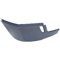 Front, Passenger Side Bumper End, Painted Gray Plastic