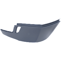 Front, Driver Side Bumper End, Painted Gray Plastic