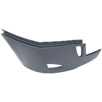 Front, Passenger Side Bumper End, Painted Gray Plastic