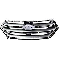 Grille Assembly, Chrome Shell With Silver Insert, CAPA CERTIFIED