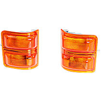 Driver and Passenger Side Mirror Turn Signal Lights, In-housing Signal Light, Amber Lens