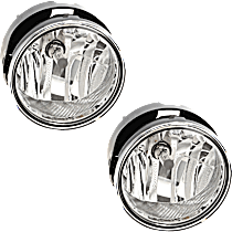 Front, Driver and Passenger Side Halogen Fog Light, With bulb(s), OE Replacement