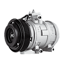 A/C Compressor, With Clutch, 6-Groove Pulley, 119mm