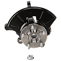 Front, Driver Side Steering Knuckle, With Bearing, With Dust Shield