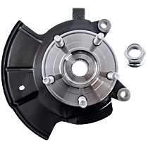 Front, Passenger Side Steering Knuckle, With Bearing, With Dust Shield